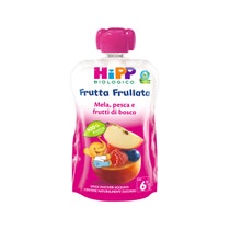 Hipp Bio Frutta Frullata Mela, Pesca e Frutti Di Bosco 90g 6 Mesi + -2