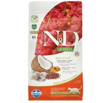 Farmina Natural & Delicious Alle Rassen Quinoa Haut & Fell Hering getreidefreies Trockenfutter für Katzen 1,5 kg-2