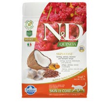 Farmina Natural & Delicious Quinoa für alle Rassen, Haut und Fell, Hering, getreidefreies Trockenfutter für Katzen, 300 g-2
