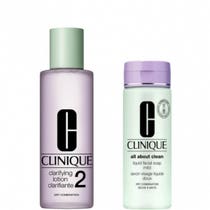 Clinique Peeling-Lotion-Set 2 für trockene/normale Haut 400 ml + Gesichtsseife 200 ml-1