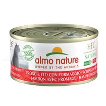Alma Nature HFC Natur Nassfutter Schinken mit Käse für ausgewachsene Katzen Dose 70g-2