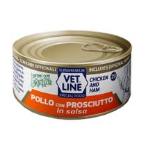 Vet Line für Katzenhähnchen mit Schinken in Soße 70g-2
