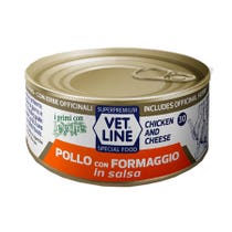 Vet Line für Katzenhähnchen mit Käse in Sauce 70g-2