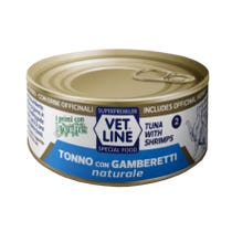 Vet Line Katze mit Thunfisch und Garnelen Dose 70gr-2