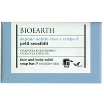 Bioearth Sapone Solido Viso Corpo Calendula/Olio Riso Pelli Sensibili 150g-2