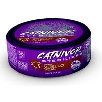 Catnivor Sterilisiertes Kalbfleisch Nassfutter für sterilisierte Katzen 80g-1