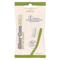 Silvercare For Life 2 Testine Di Ricambio Con Argento Medie-1