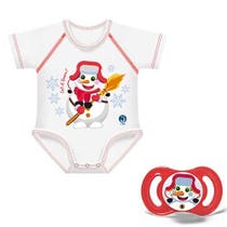 j Kinder Baby Twin Set Schneemann Schnuller + passender Neugeborenen-Body-1