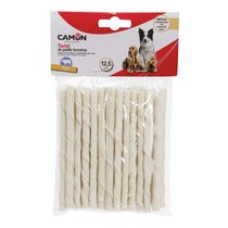 Camon-Rollen aus Rindsleder für Hunde, 12,5 cm x 9/10 mm, 25 Stück-2