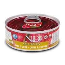 Farmina Natural & Delicious Quinoa Skin & Coat Wachtel und Kokosnuss für ausgewachsene Katzen 80 g-2