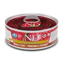 Farmina Natural & Delicious Quinoa Haut & Fell Hirsch und Kokosnuss für ausgewachsene Katzen 80g-2