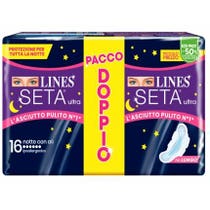 Lines Silk Ultra Absorbent Night With Wings Doppelpack 16 Stück-1