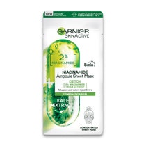 Garnier Maschera In Tessuto Ampolla Detox Estratto Cavolo Nero/Niacinamide 1 Pezzo-1
