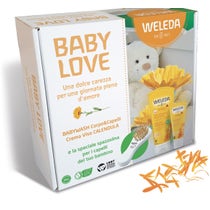 Weleda Cofanetto Baby Bagnoschiuma 50ml + Crema Viso Calendula 200ml + Spazzolina-1