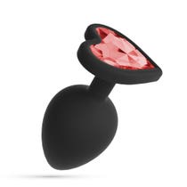 Kleiner Analplug „Crushious Heart“ mit 4 austauschbaren Steinen-1