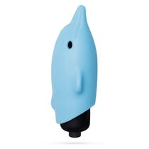 Crushous O-Pet Dolphin Taschenvibrator mit 10 Vibrationsbällen, Blau-1