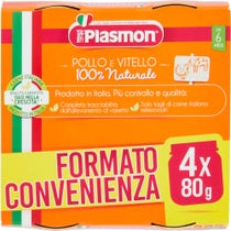 Plasmon Omogeneizzato Pollo/Vitello 4x80g 6Mesi+-2