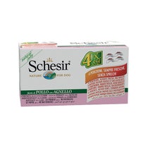 Schesir Filetti Di Pollo Con Agnello Cibo Umido Cani 4x85g-2