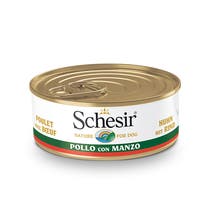 Schesir Pollo Con Manzo Cibo Umido Cani Adulti Lattina 150 g-2