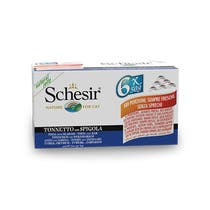 Schesir Tonnetto Con Spigola Lattina Cibo Umido Gatto Adulto 6x50g-2