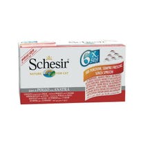 Schesir Multipack Dose Hühnerfilets mit Ente Nassfutter für Katzen 6x50g-3