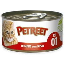 Petreet Thunfisch-Reis-Nassfutter für ausgewachsene Katzen, 85 g Dose-3