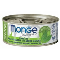 Monge Supreme Nassfutter Thunfisch mit braunem Reis/Matcha-Grüntee für ältere Katzen, Dose 80 g-2