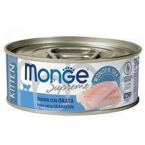 Monge Supreme Nassfutter Thunfisch mit Seebrasse für Kätzchen, 80 g Box-2