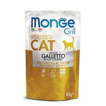 Monge Grill Sterilised Ricco in Galletto Cibo Umido Per Gatti Sterilizzati 85g-1