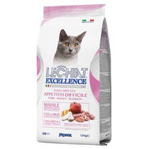 LeChat Excellence Appetito Difficile Cibo Secco Maiale Per Gatti Adulti 1,5kg-1