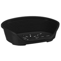 Ferplast Siesta Deluxe Hunde-/Katzenhütte aus schwarzem Kunststoff, Größe 2-1
