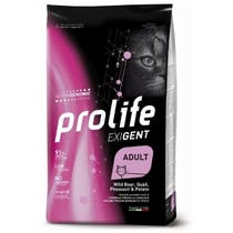 Prolife Exigent Cinghiale Quaglia Fagiano E Patate Cibo Secco Per Gatti Adulti Sacco 7kg-2
