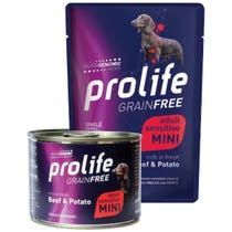 Prolife Grain Free Manzo Fresco Con Patate Cibo Umido Per Cani Adulti Taglia Mini Lattina 200g-2