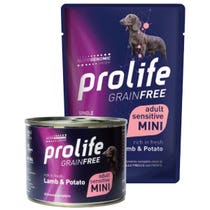 Prolife Grain Free Agnello Fresco Con Patate Cibo Umido Per Cani Adulti Taglia Mini Lattina 200g-2