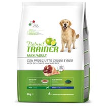 Natural Trainer Kroketten Rohschinken / Reis für ausgewachsene Hunde Großer Beutel 3kg-3