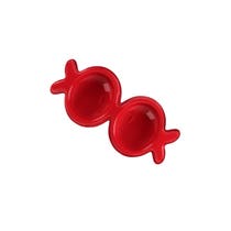 United Pets Fish Kiss Futter- und Wassernapf für Katzen, Rot-1