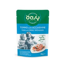 Oasy Wet Cat More Love Tonno Con Acciughine Cibo Umido Per Gatti Adulti 70g-2