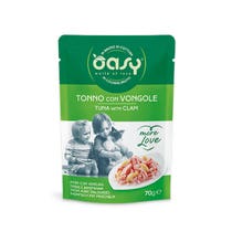 Oasy Wet Cat More Love Tonno Con Vongole Cibo Umido Per Gatti Adulti 70g-2