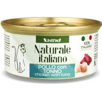Unipro Natural Italian Nassfutter Huhn mit Thunfisch für ausgewachsene Katzen, Dose 85 g-2