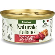 Unipro Natural Italian Nassfutter Thunfisch mit Lachs für ausgewachsene Katzen, 85 g Box-2