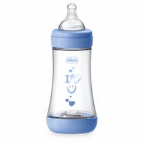 Chicco Biberon Neonato Perfect 5 Biberon Azzurro Flusso Medio 240 ml 2Mesi+-5