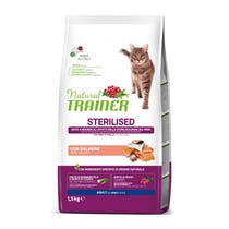 Natural Trainer sterilisierte Trockenfutter mit Lachs für erwachsene Katzen, 1,5-kg-Beutel-1