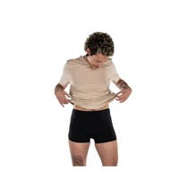 Fluyda Boxer Linea Basic Mutandina Assorbente Bianco/Nero Taglia M-5