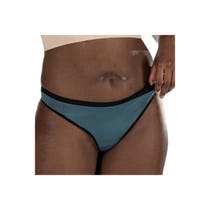 Fluyda Tanga Linea Basic Mutandina Assorbente Nero/Petrolio Taglia L-6