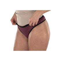 Fluyda Tanga Linea Basic Mutandina Assorbente Nero/Vinaccia Taglia L-6