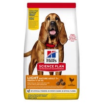 Hill's Science Plan Light Mature 7+ Years Hühnerkroketten für mittelgroße Hunde Beutel 12 kg-0