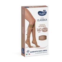 Sauber Classic Line 140 Den Kniehoher offener Zehenbereich, Schwarz, Größe 4-1