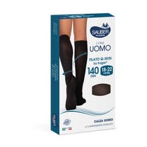 Sauber Q-Skin 140 Denier Herrensocken Farbe Schwarz Größe L-3