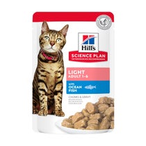 Hill's Science Plan Light Chunks Oceanic Fish Adult Cats Sachet 85g-2
