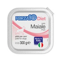 Forza10 Solo Diet Schweinefleischpastete für ausgewachsene Hunde, 300-g-Dose-1